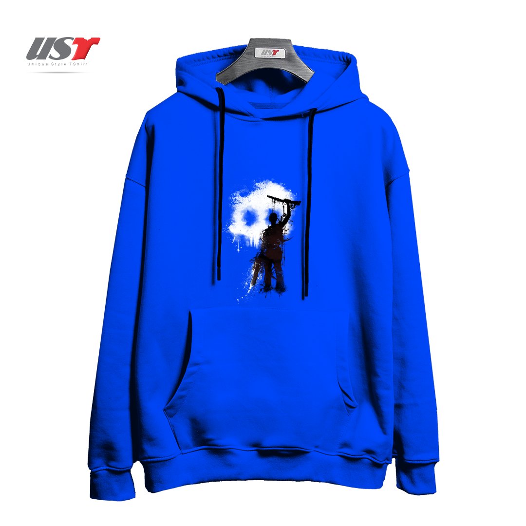 طرح MY RUDEBOY ASH هودی اورسایزرنگ آبی شالی