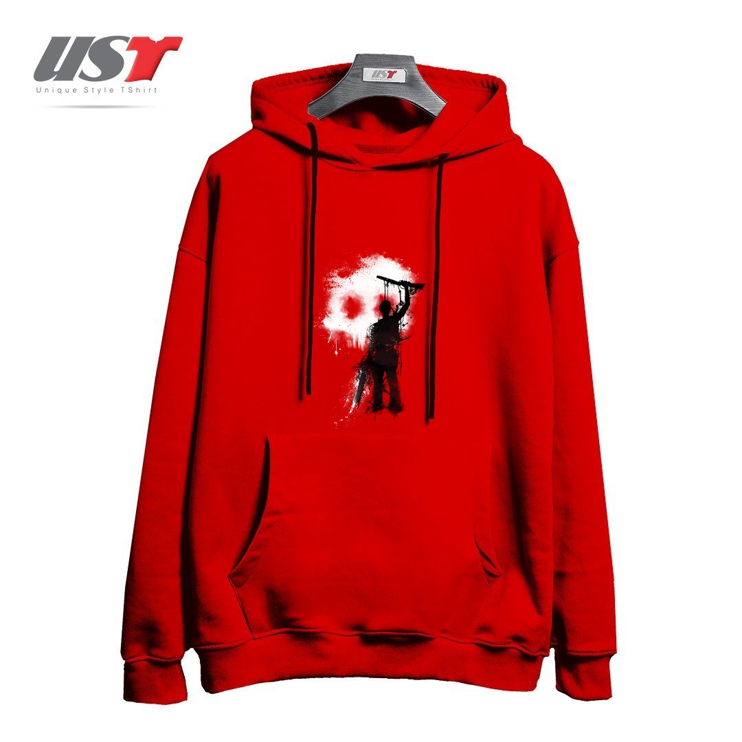 طرح MY RUDEBOY ASH هودی اورسایزرنگ قرمز