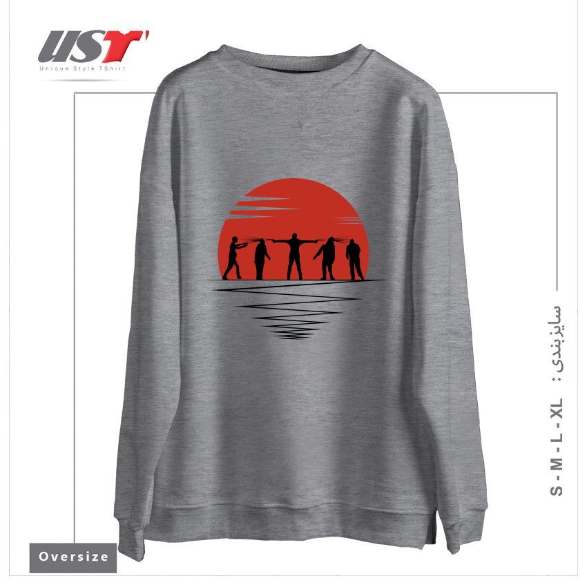 سوییشرت اورسایز طرح MY ZOMBIE ART