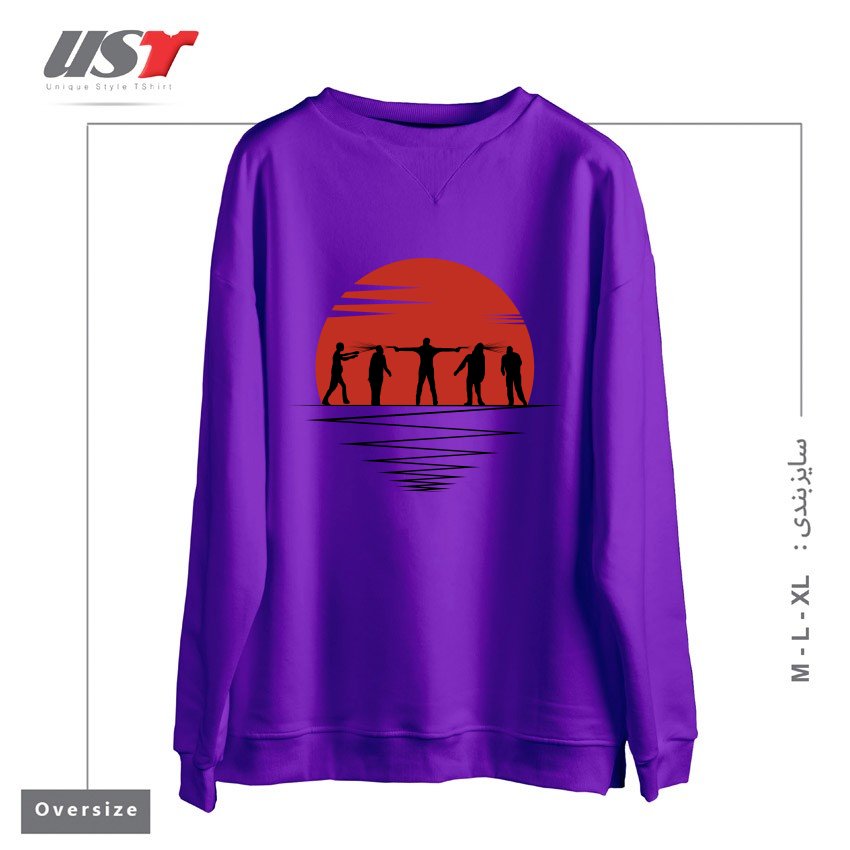 سوییشرت اورسایز طرح MY ZOMBIE ART