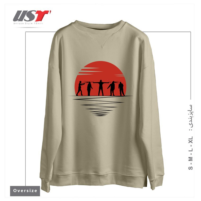 سوییشرت اورسایز طرح MY ZOMBIE ART