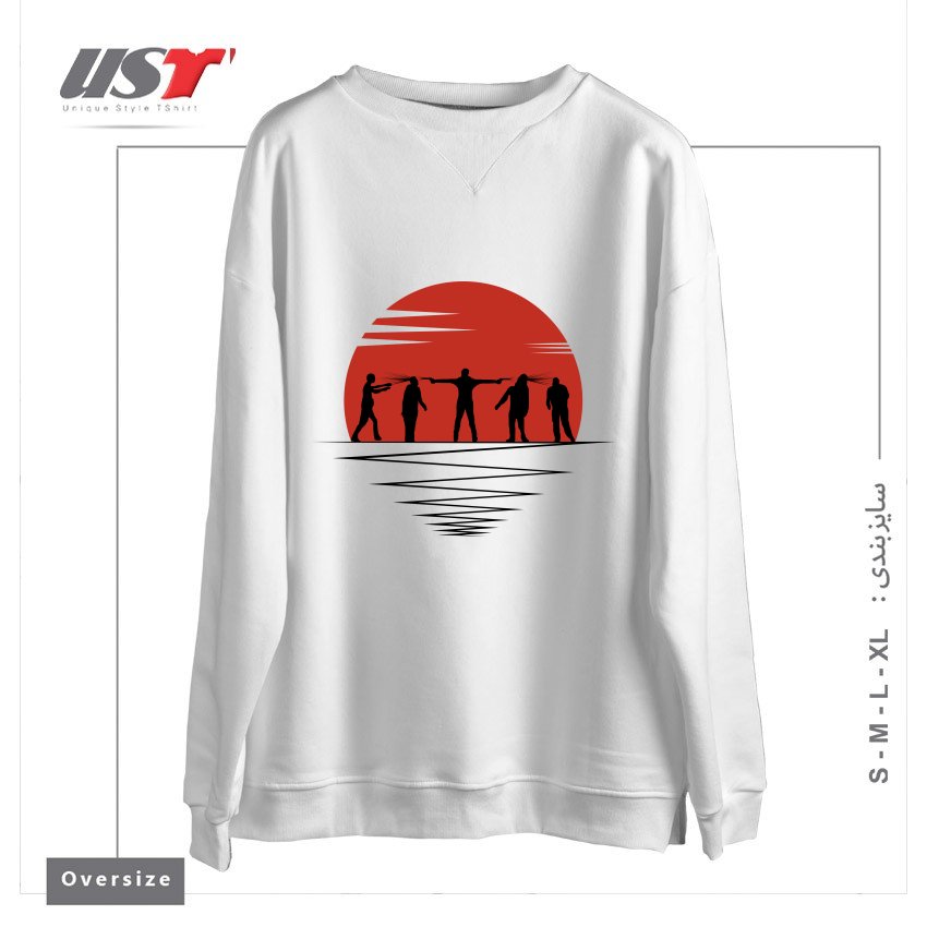 سوییشرت اورسایز طرح MY ZOMBIE ART