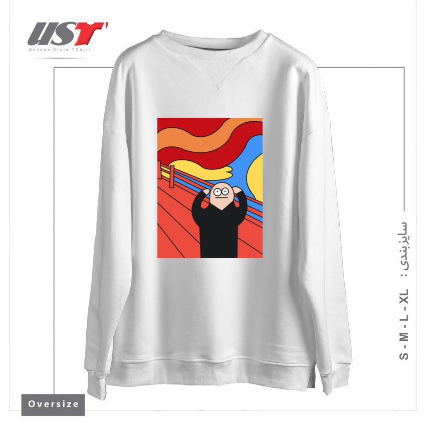 سوییشرت اورسایز طرح THE SCREAM