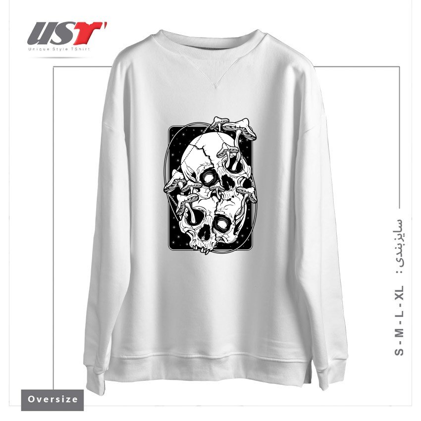 سوییشرت اورسایز طرح OVERGROWN - MUSHROOMS GONE WILD