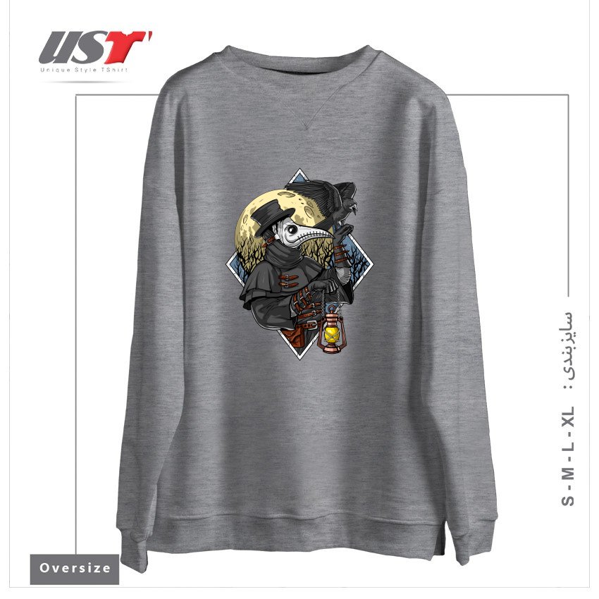 سوییشرت اورسایز طرح PLAGUE DOCTOR
