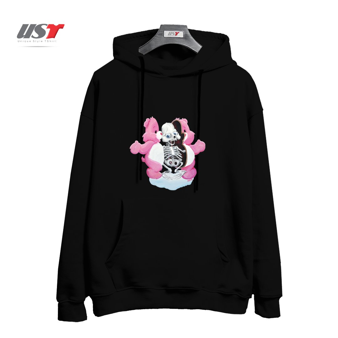 طرح PIZZAZILLA X-RAY هودی اورسایزرنگ مشکی