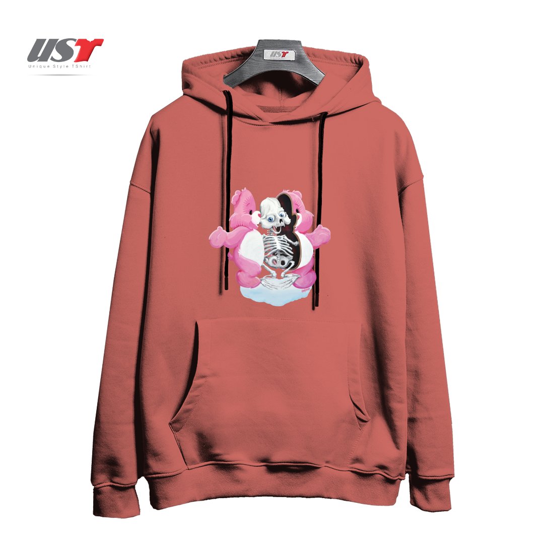 طرح PIZZAZILLA X-RAY هودی اورسایزرنگ آجری