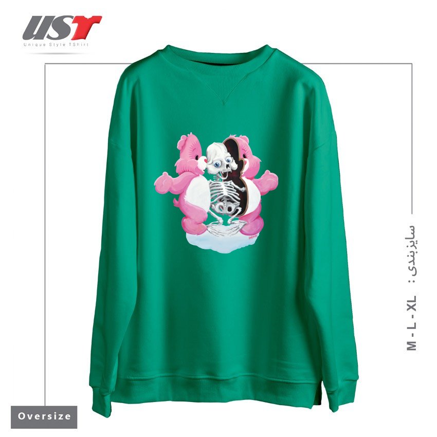 سوییشرت اورسایز طرح PIZZAZILLA X-RAY