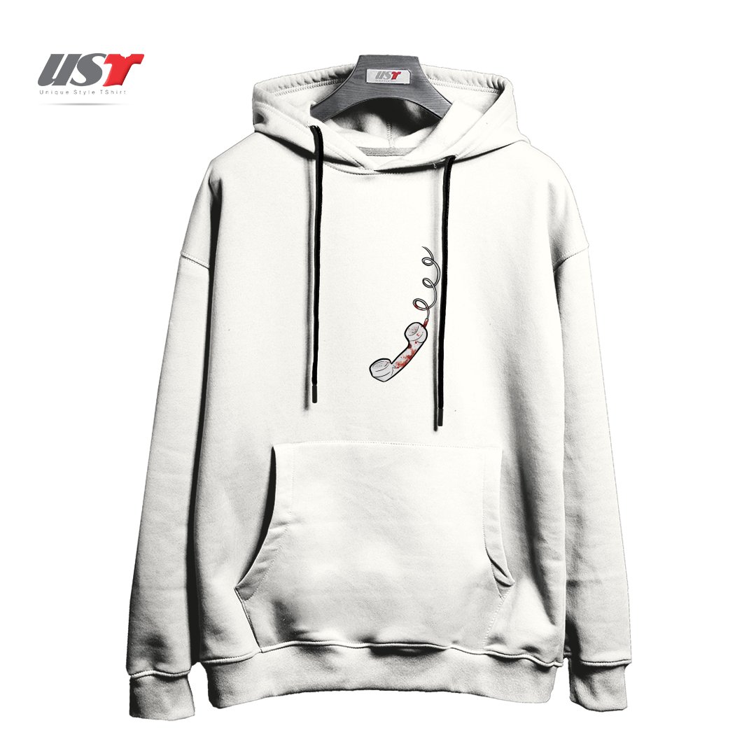 طرح SCREAM هودی اورسایزرنگ سفید