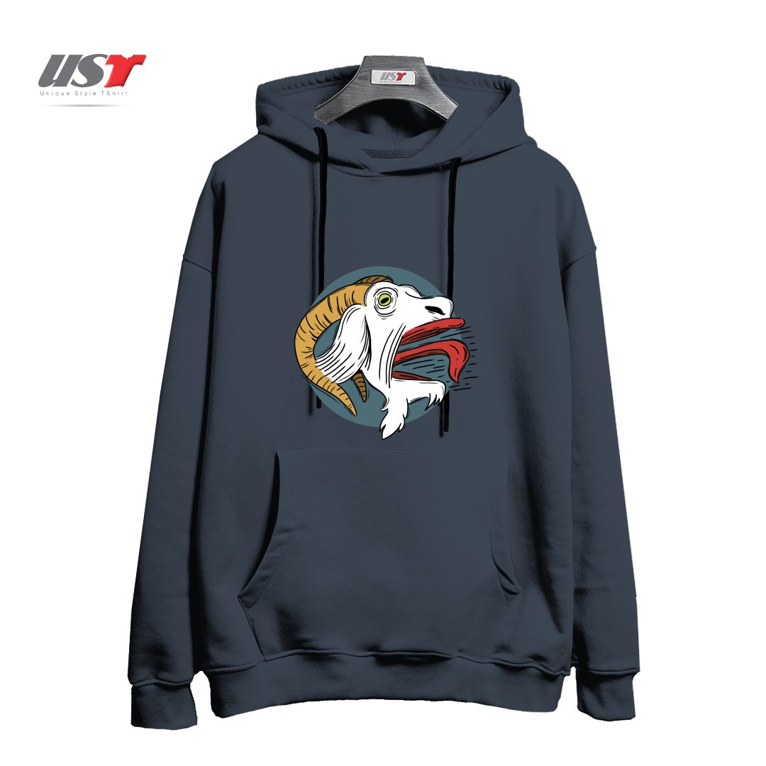 طرح SCREAMING GOAT! هودی اورسایزرنگ دودی