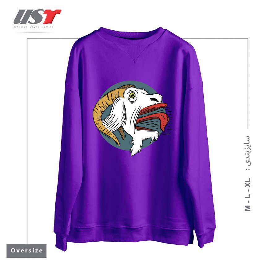 سوییشرت اورسایز طرح SCREAMING GOAT!