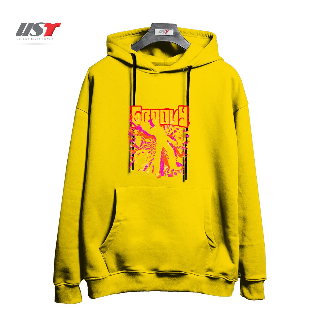 طرح STAY GROOVY - EVIL DEAD هودی اورسایزرنگ زرد