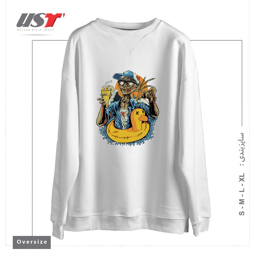 سوییشرت اورسایز طرح SIREN HEAD POLITICAL HORROR CAMPAING