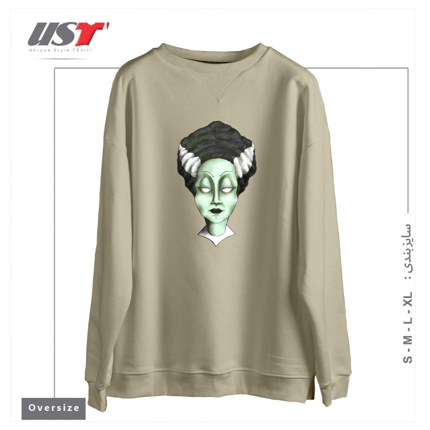 سوییشرت اورسایز طرح THE BRIDE