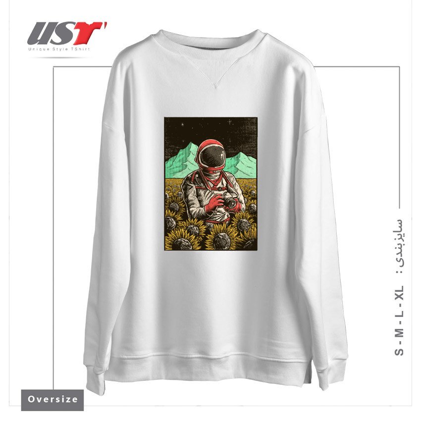 طرح 2323 سوییشرت اورسایزرنگ سفید