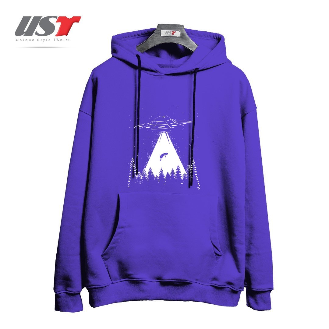 طرح ALIEN ABDUCTION هودی اورسایزرنگ بنفش