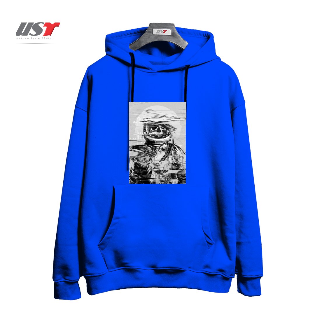 طرح ASTRO SKULL32115 هودی اورسایزرنگ آبی شالی