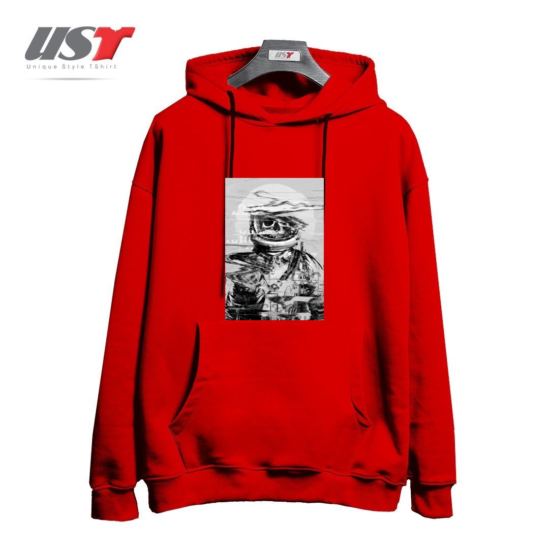 طرح ASTRO SKULL32115 هودی اورسایزرنگ قرمز