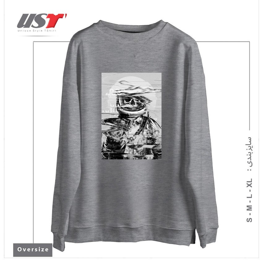 سوییشرت اورسایز طرح ASTRO SKULL32115