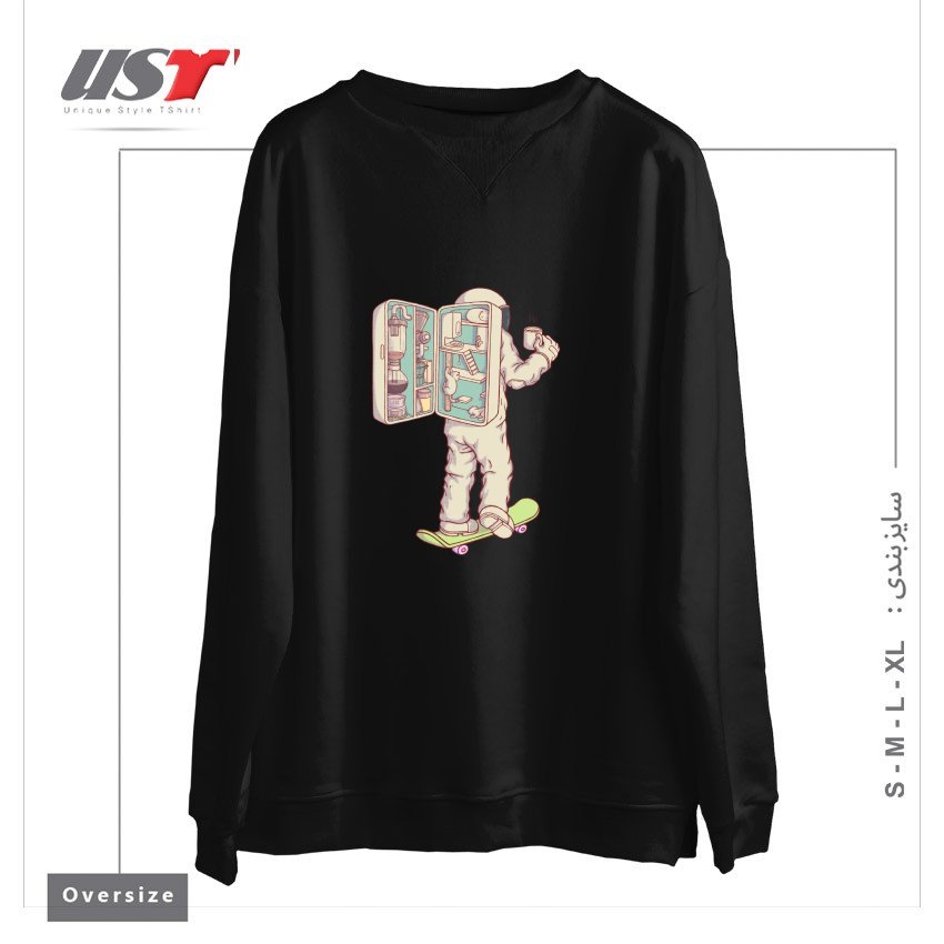 سوییشرت اورسایز طرح BACKPACK OF ASTRONAUT
