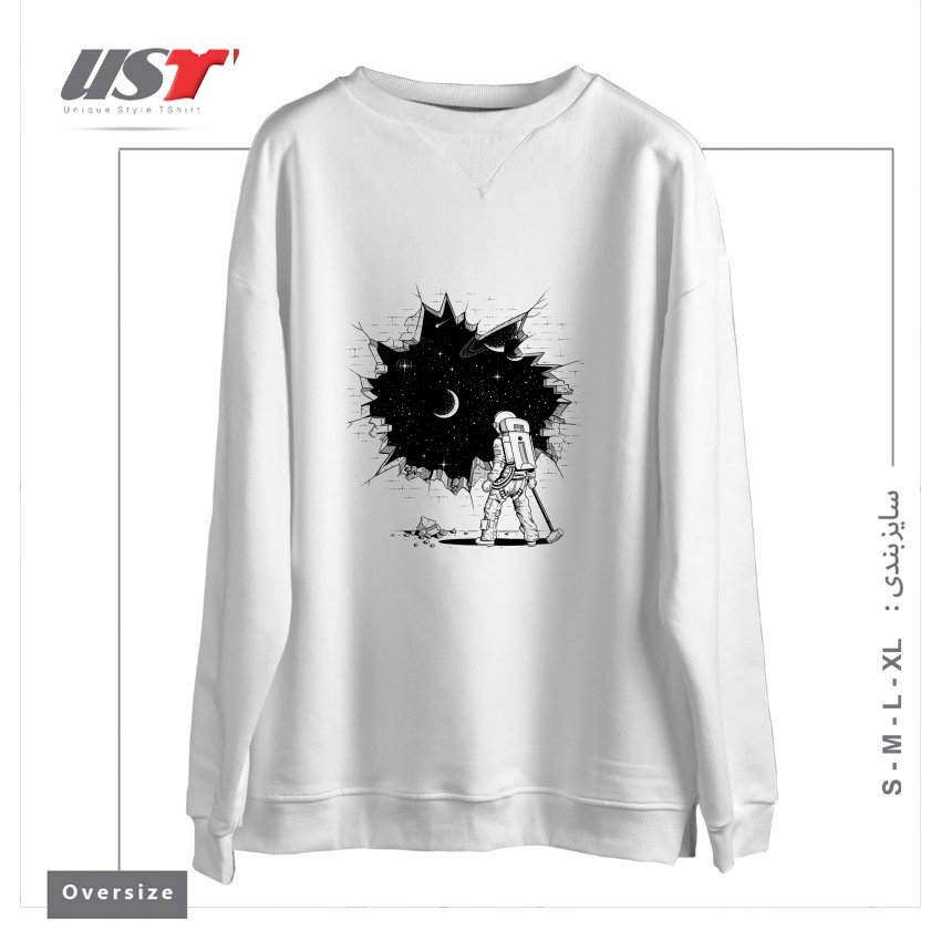 سوییشرت اورسایز طرح BREAK ON THROUGH (TO THE OTHER SIDE)