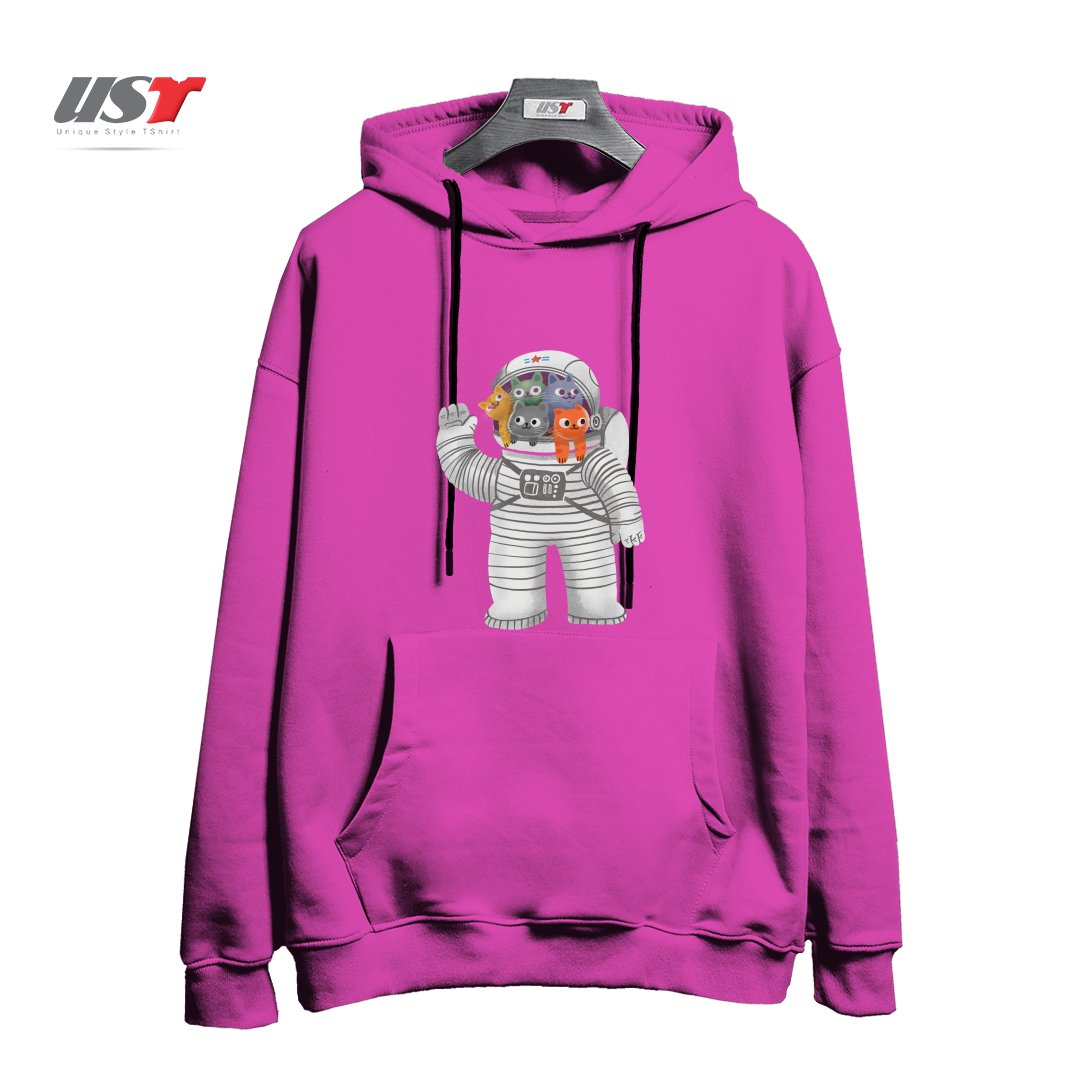 هودی اورسایز طرح CATSTRONAUT