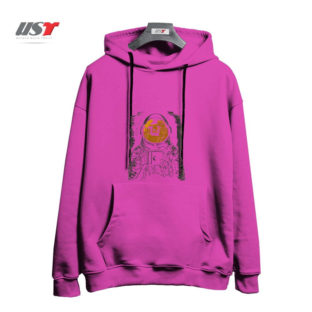 طرح DARK SIDE OF THE MOON هودی اورسایزرنگ صورتی