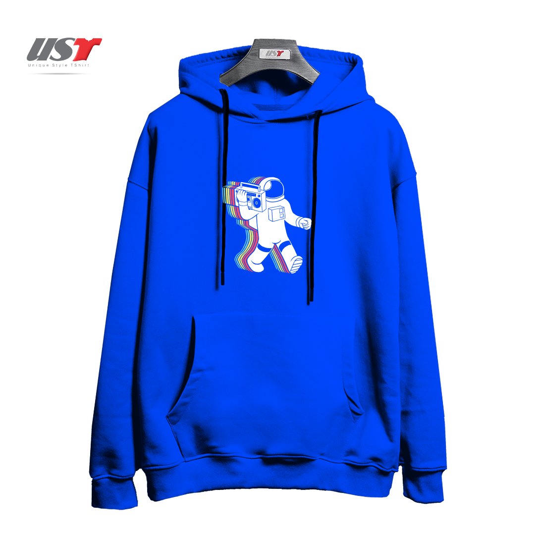 طرح FUNKALICIOUS45 هودی اورسایزرنگ آبی شالی