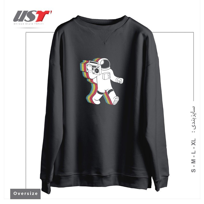 طرح FUNKALICIOUS45 سوییشرت اورسایزرنگ دودی