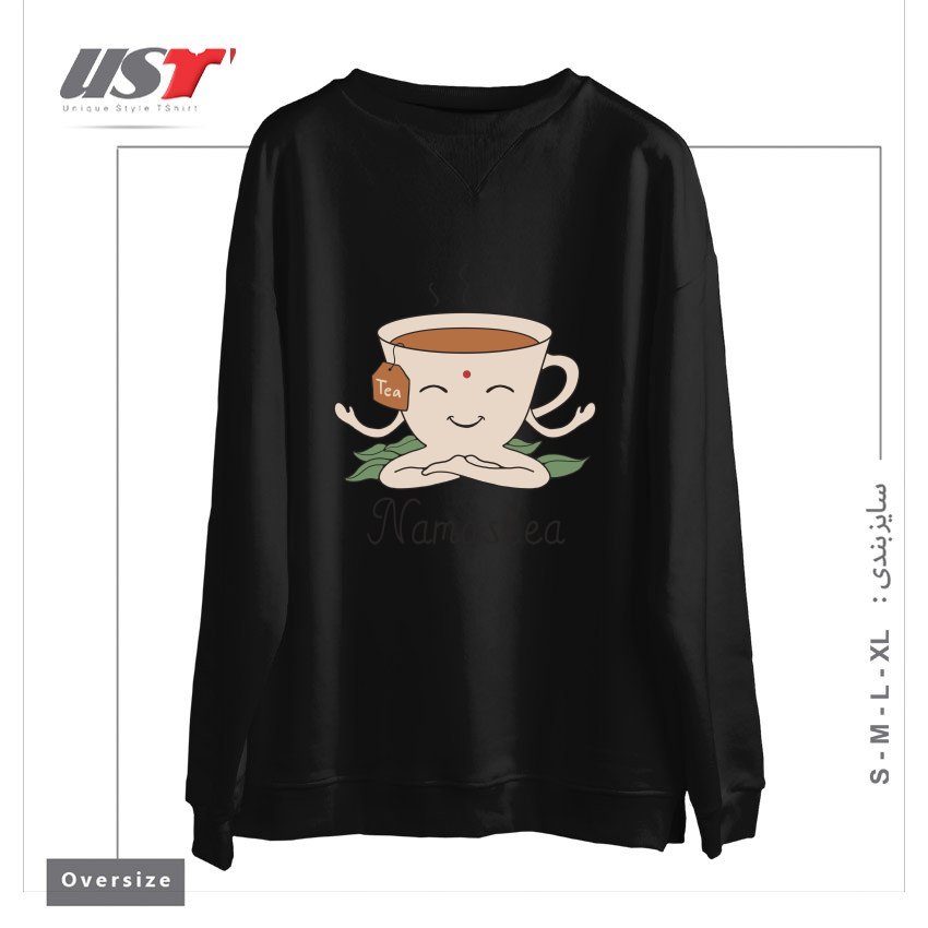 سوییشرت اورسایز طرح NAMASTEA
