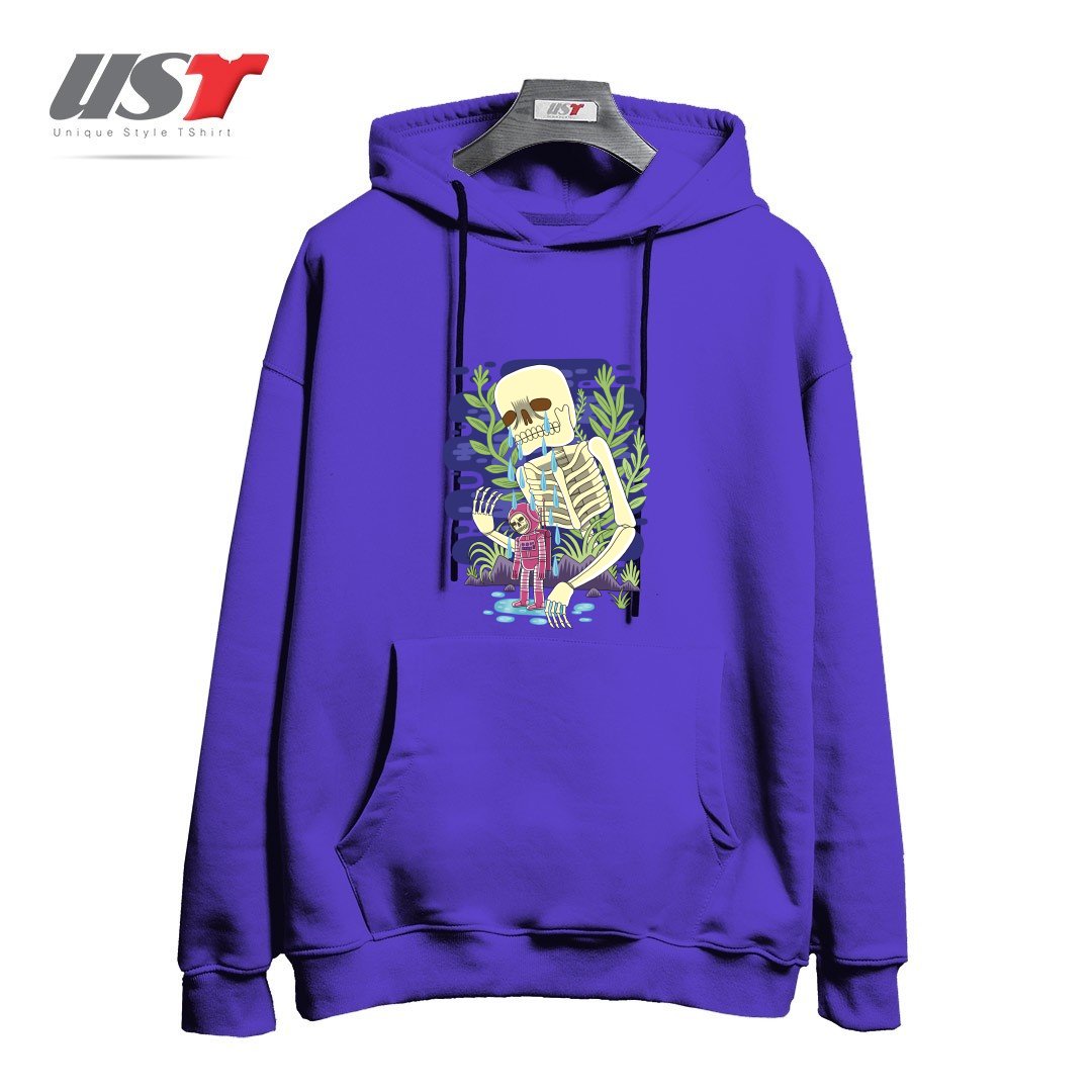 طرح HAUNTED هودی اورسایزرنگ بنفش