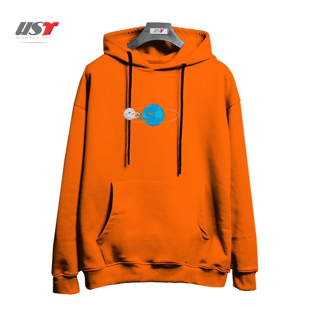 طرح I LOVE BEING AROUND YOU (NOW ON BLACK TOO!) هودی اورسایزرنگ نارنجی