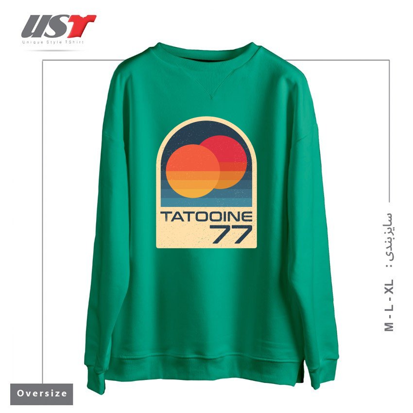 سوییشرت اورسایز طرح ICONIC PLANET WITH DOUBLE SUN