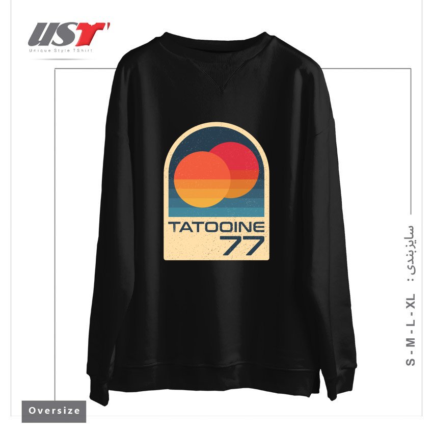 سوییشرت اورسایز طرح ICONIC PLANET WITH DOUBLE SUN