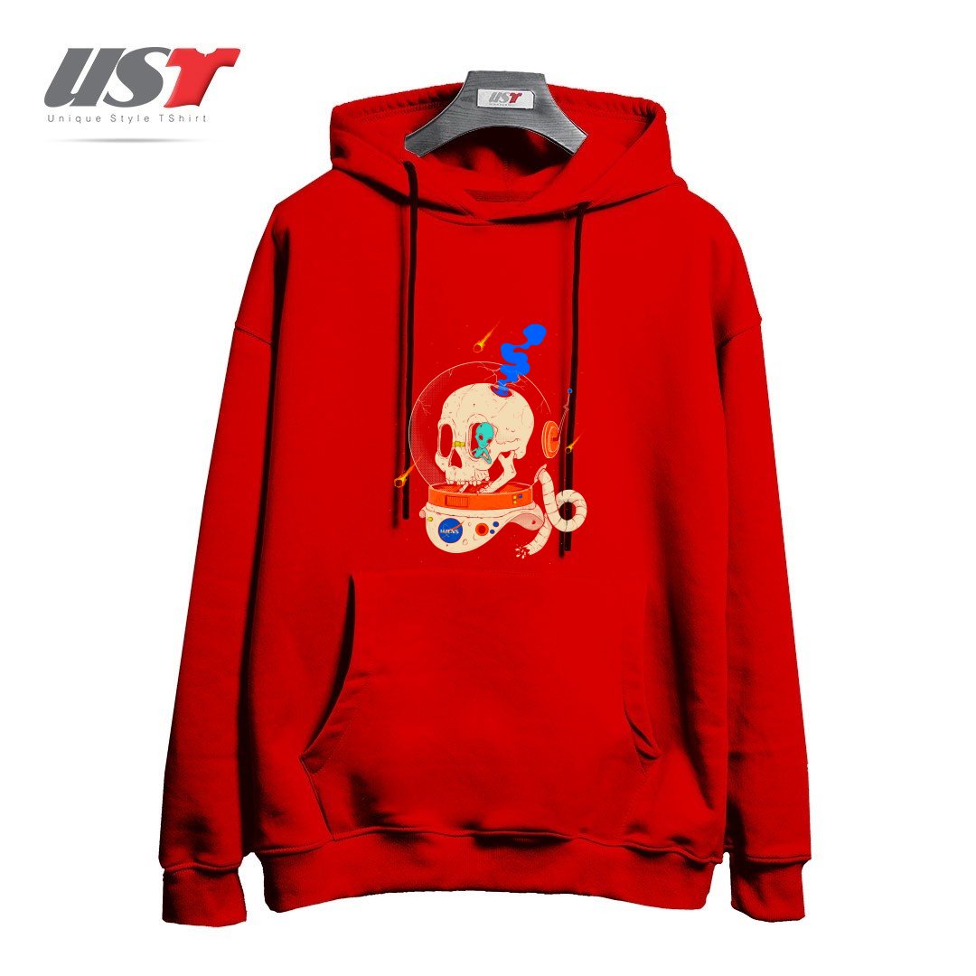 طرح VOYAGER هودی اورسایزرنگ قرمز