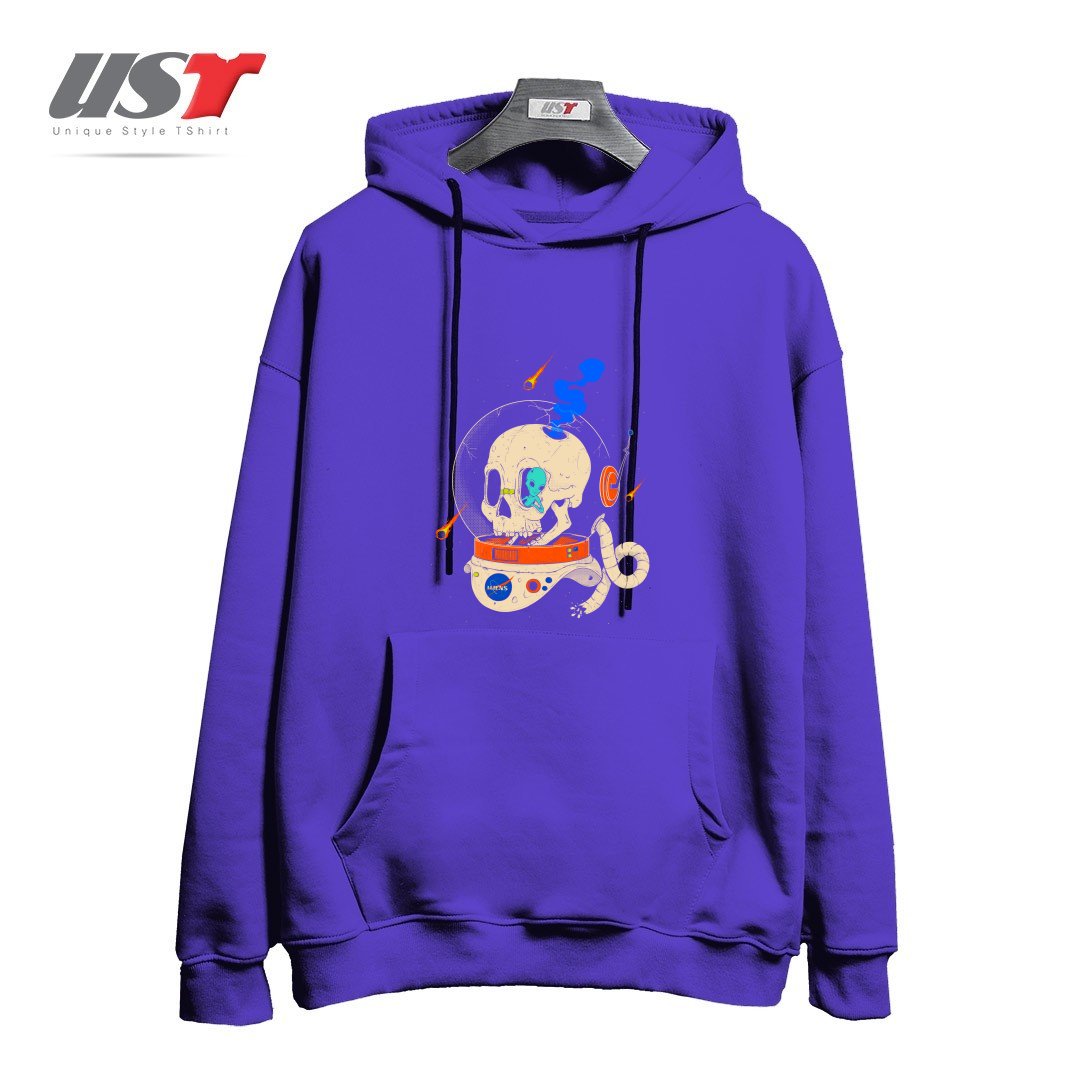 طرح VOYAGER هودی اورسایزرنگ بنفش