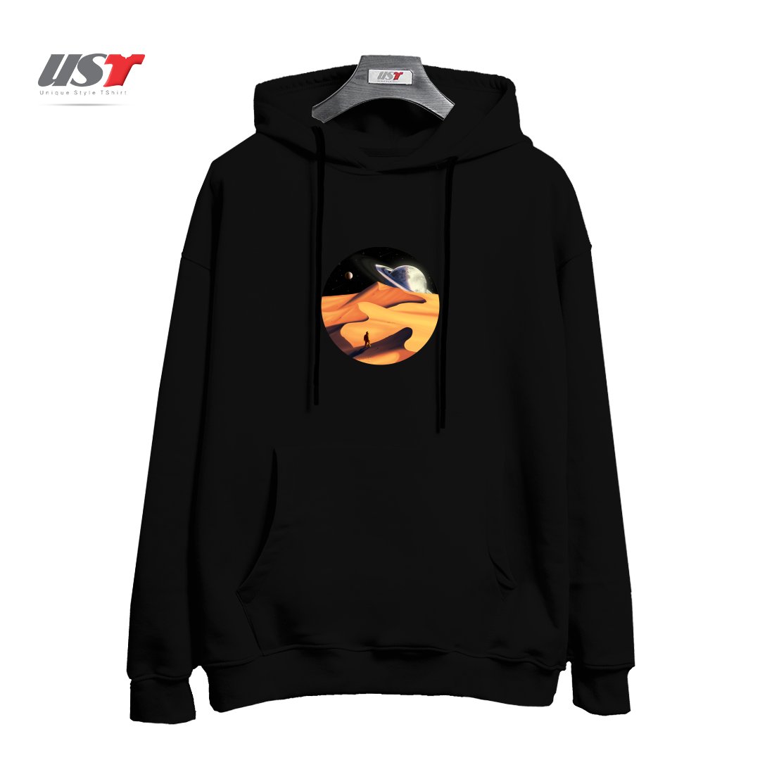 طرح THE WANDERER هودی اورسایزرنگ مشکی