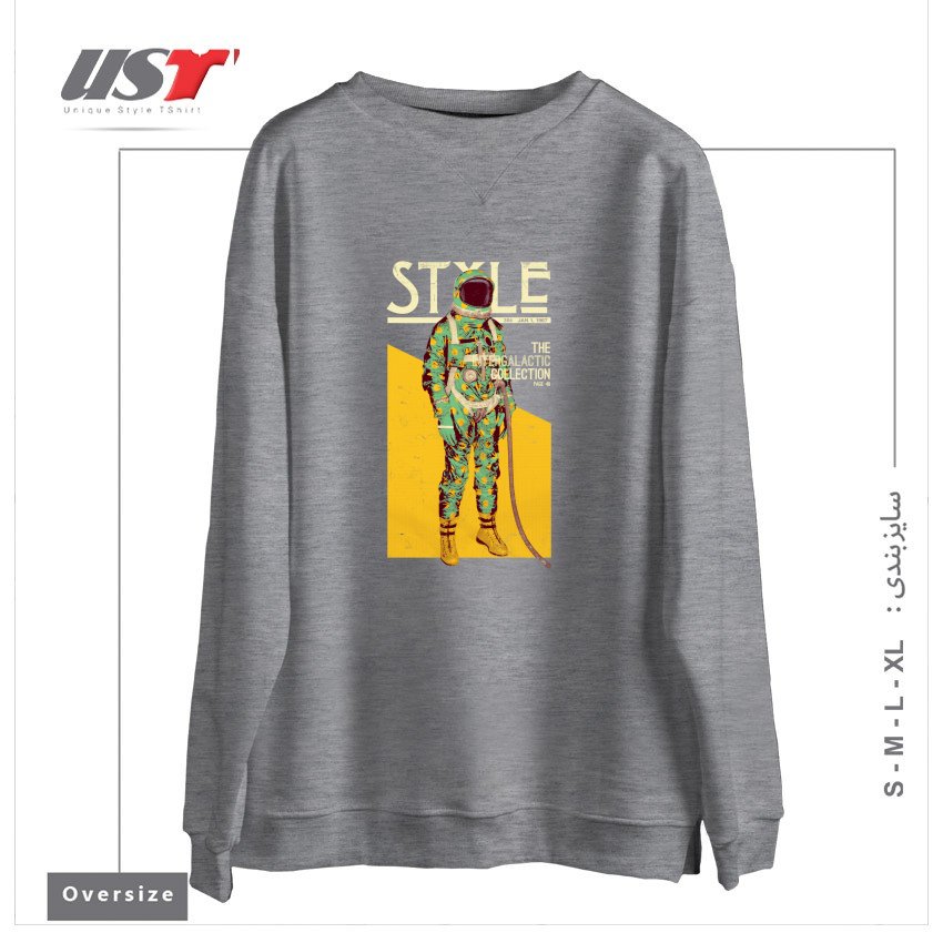سوییشرت اورسایز طرح THE INTERGALACTIC COLLECTION