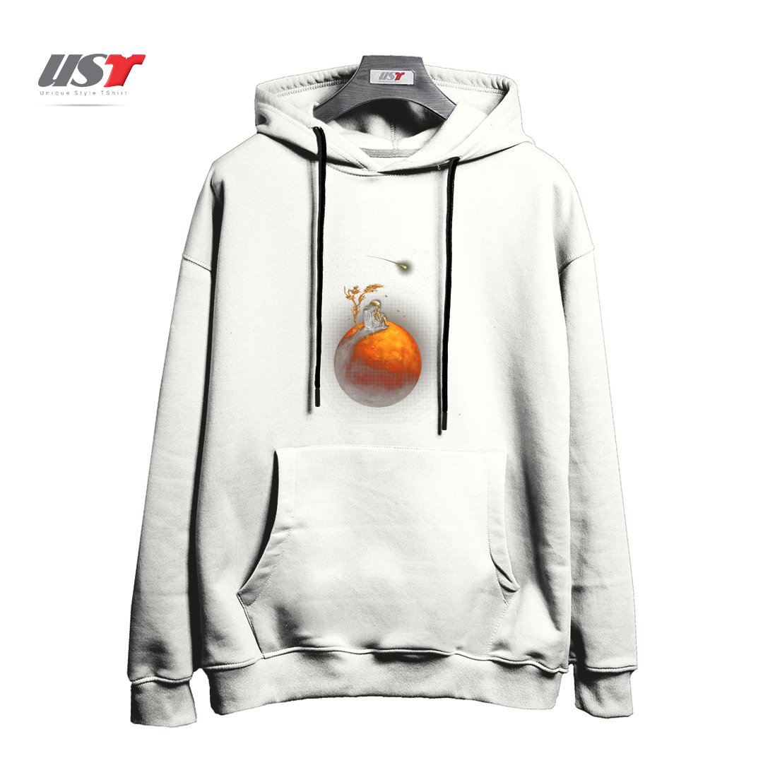 طرح STRANDED هودی اورسایزرنگ سفید