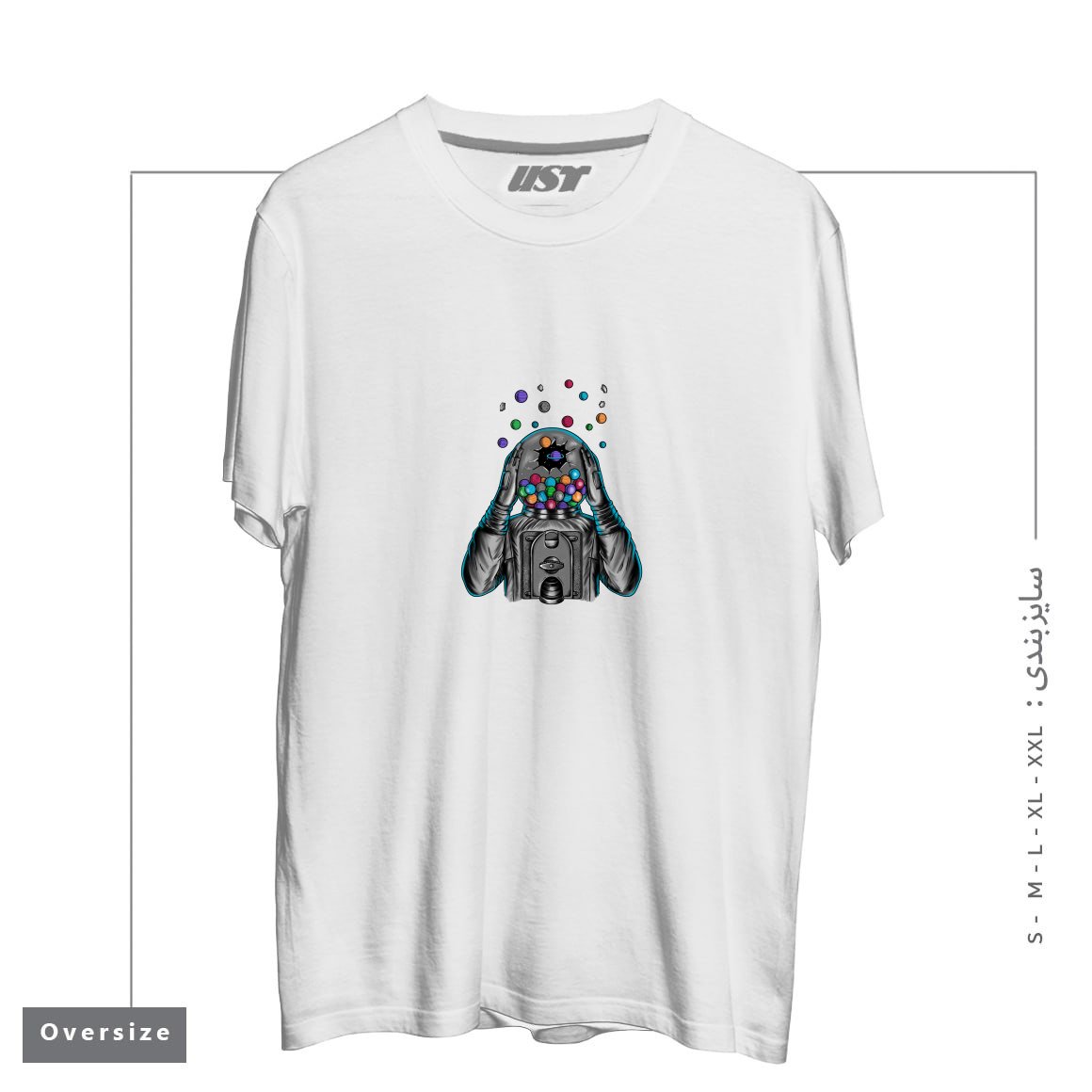 تیشرت اورسایز طرح SPACE1