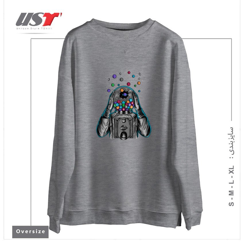 سوییشرت اورسایز طرح SPACE1