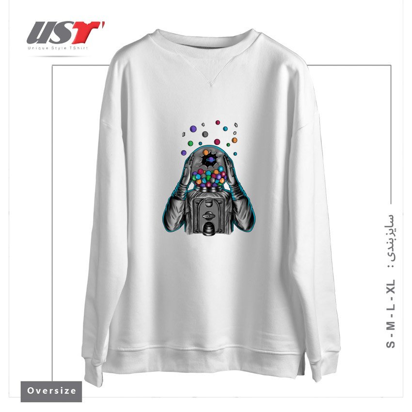 سوییشرت اورسایز طرح SPACE1