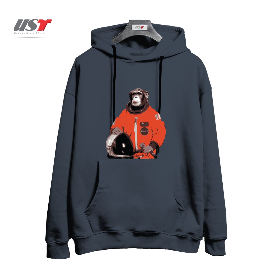 طرح SPACE MONKEY هودی اورسایزرنگ دودی