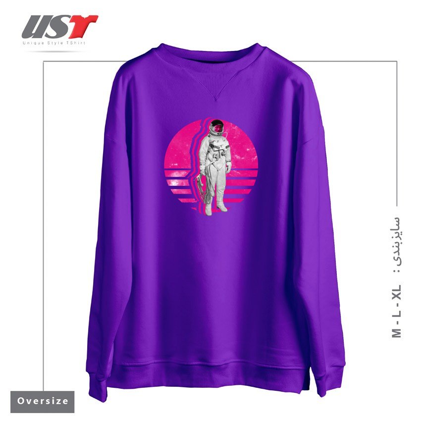 سوییشرت اورسایز طرح MAGENTANAUT