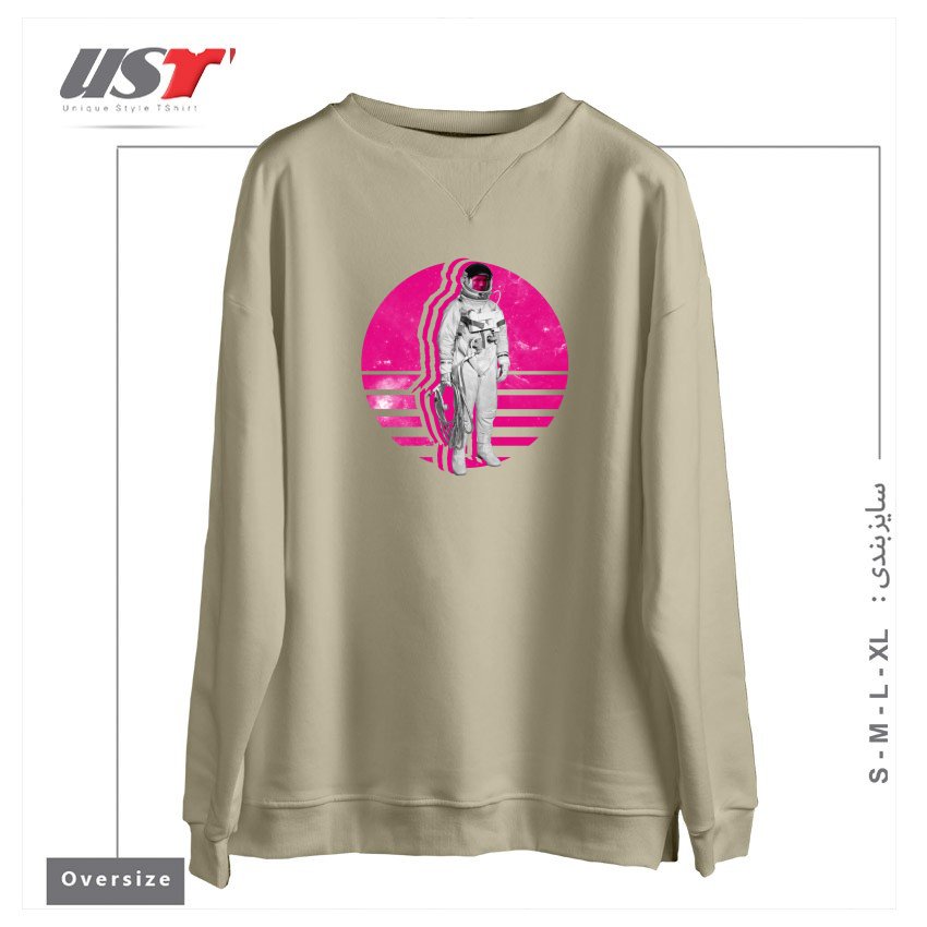 طرح MAGENTANAUT سوییشرت اورسایزرنگ نخودی