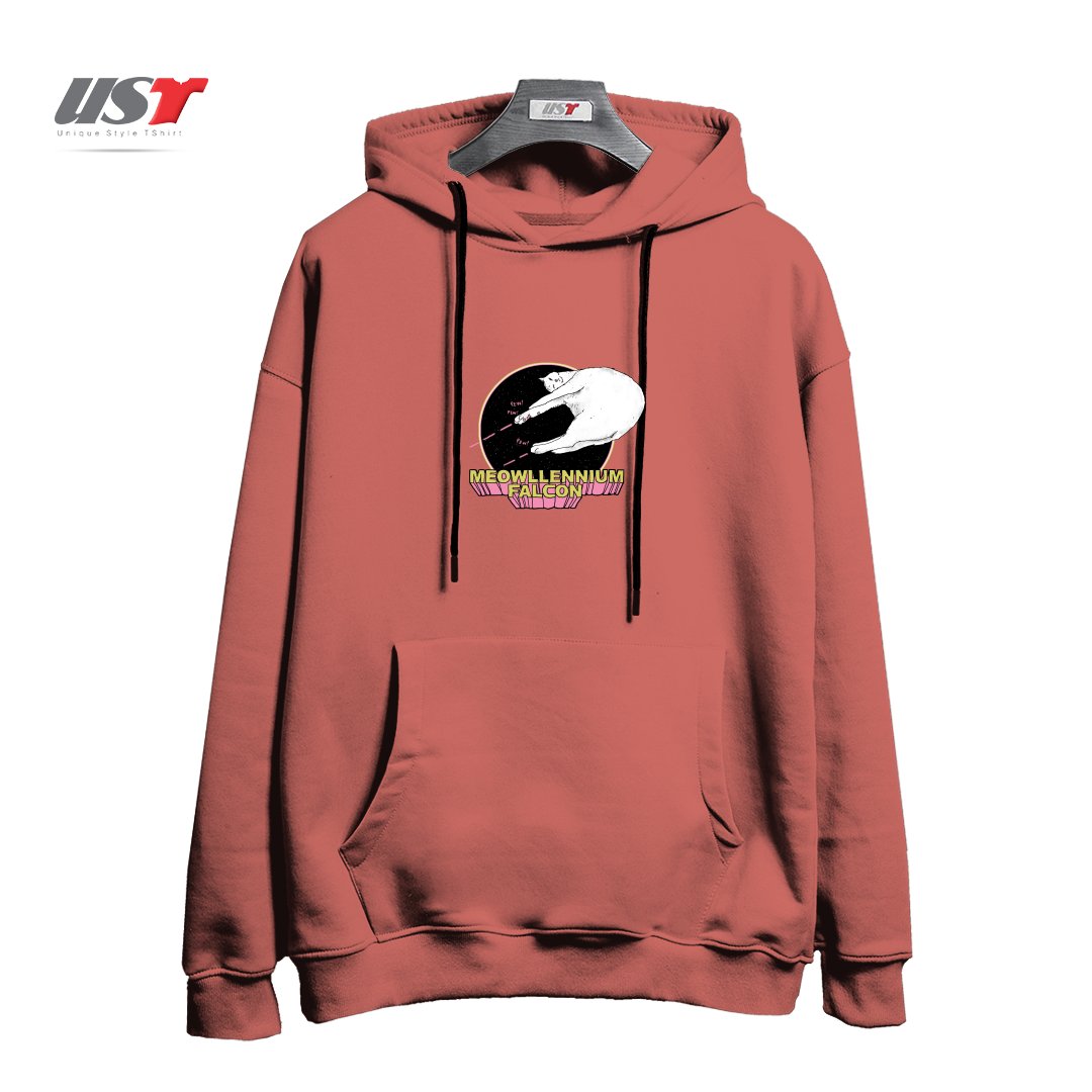 طرح MEOWLLENNIUM FALCON هودی اورسایزرنگ آجری