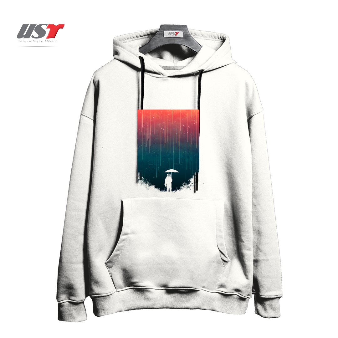 طرح METEOR SHOWER1 هودی اورسایزرنگ سفید