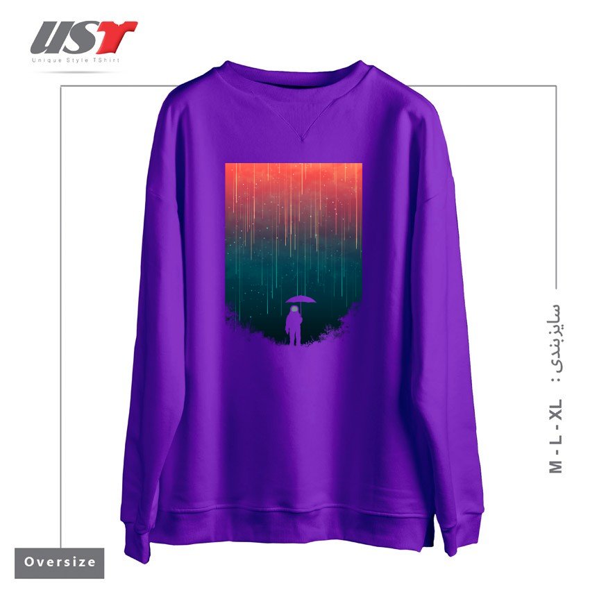 سوییشرت اورسایز طرح METEOR SHOWER1