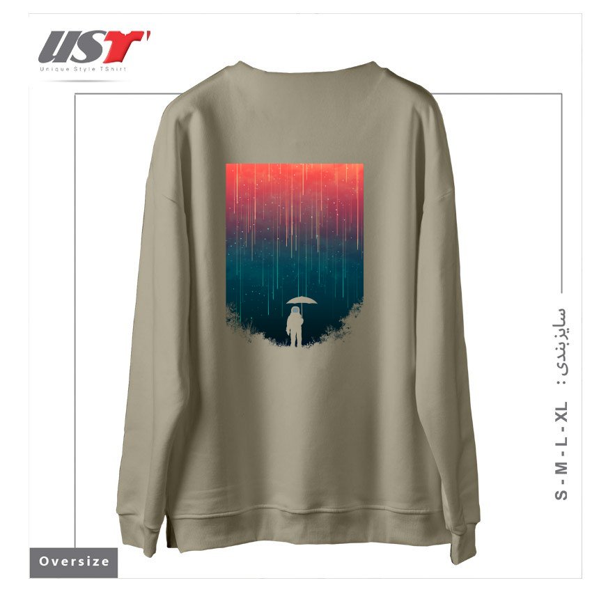 طرح METEOR SHOWER1 سوییشرت اورسایزرنگ نخودی