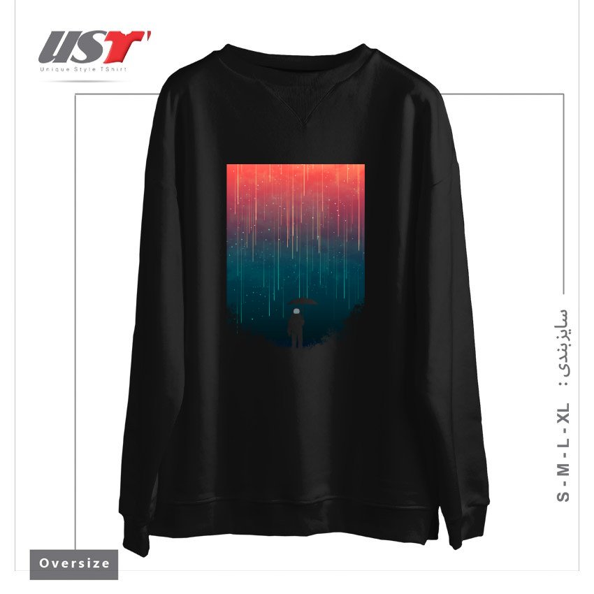 سوییشرت اورسایز طرح METEOR SHOWER1